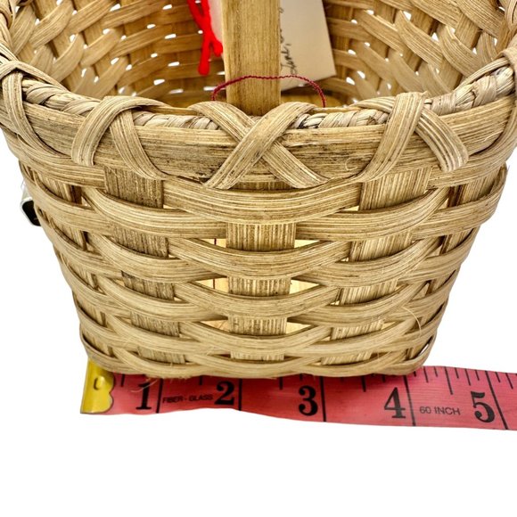 Handmade Basket Live Laugh Love Metal Accents Wood Base and Handle Small Cute - Picture 10 of 16